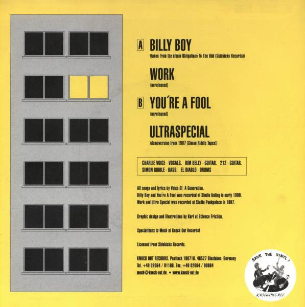 Voice Of A Generation : Billy Boy (7")