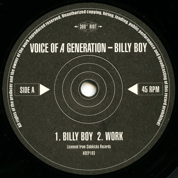 Voice Of A Generation : Billy Boy (7")