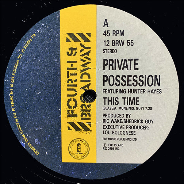 Private Possession Featuring Hunter Hayes : This Time (12")