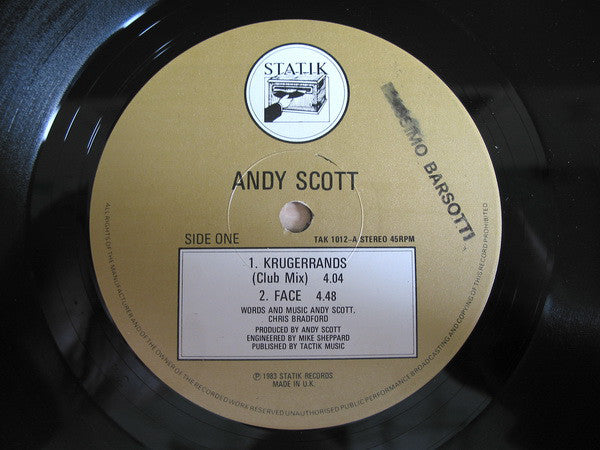 Andy Scott (2) : Krugerrands (12")