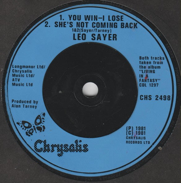 Leo Sayer : Bye Bye Now My Sweet Love (7")
