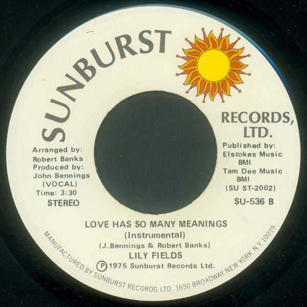 Lily Fields : Love Has So Many Meanings (7", Single)