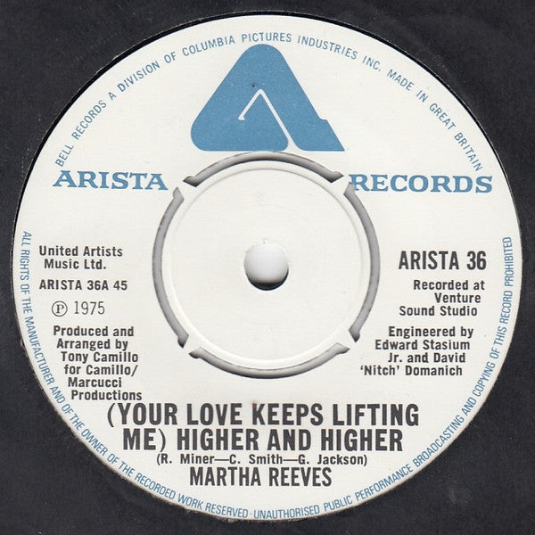 Martha Reeves : (Your Love Keeps Lifting Me) Higher And Higher (7", Single)