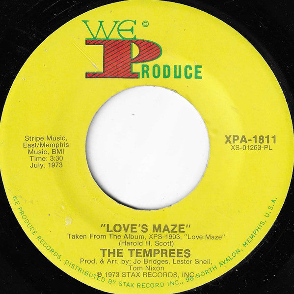 The Temprees : Love's Maze / Wrap Me In Love (7", Single, PL)