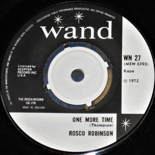 Roscoe Robinson : That's Enough / One More Time (7", Single, RE)