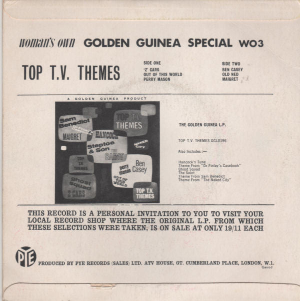 Various : Top T.V. Themes (7", EP)