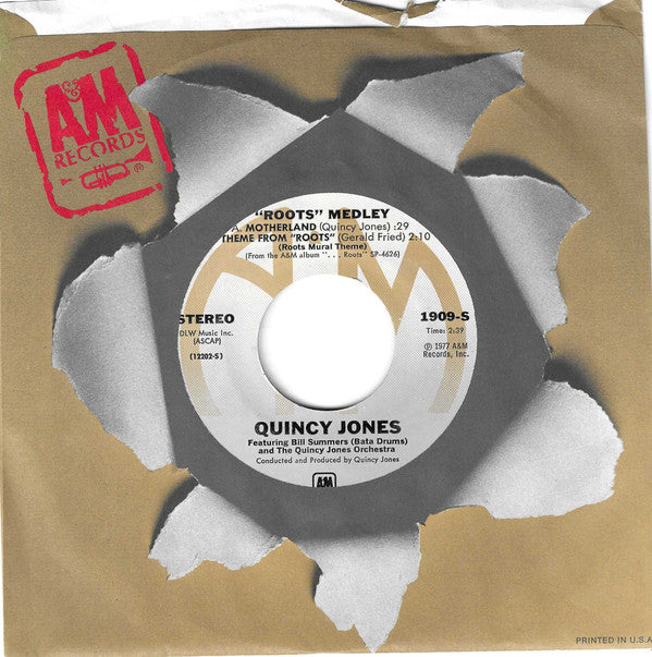Quincy Jones : Roots Medley / Many Rains Ago (Oluwa) (7", Single, Styrene, Mon)