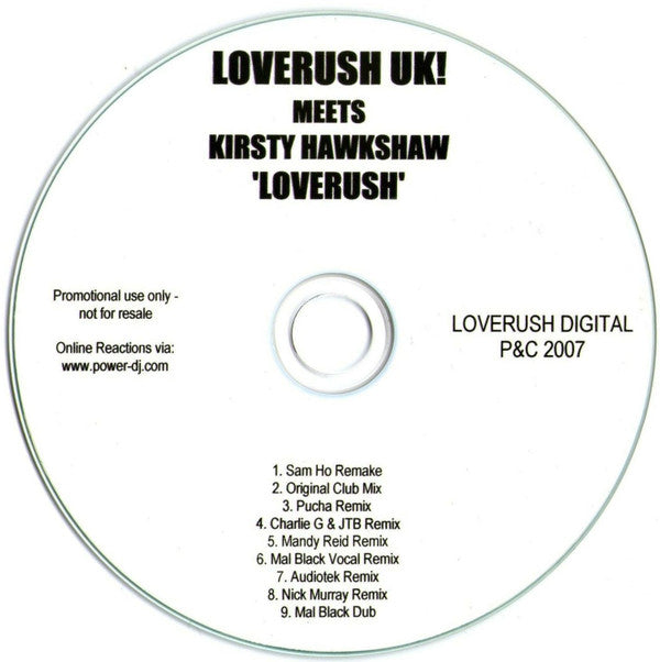 Loverush UK! Meets Kirsty Hawkshaw : Loverush (CDr, Single, Promo)