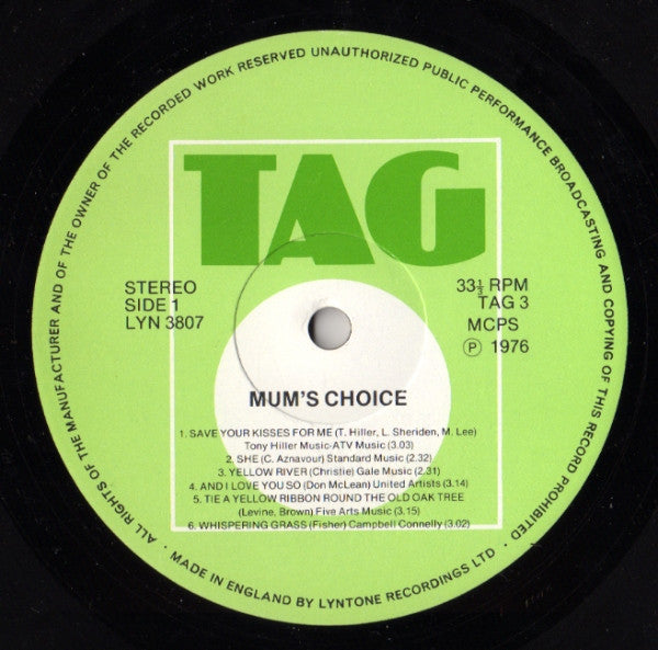 Unknown Artist : Mum's Choice (LP)