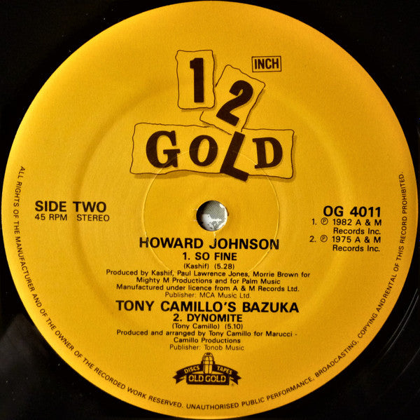 Brothers Johnson, Howard Johnson, Tony Camillo's Bazuka : Stomp / Get The Funk Out Ma Face / So Fine / Dynomite (12", Single, RE)