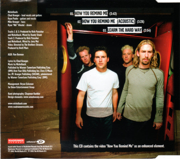 Nickelback : How You Remind Me (CD, Single, Enh)