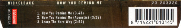 Nickelback : How You Remind Me (CD, Single, Enh)