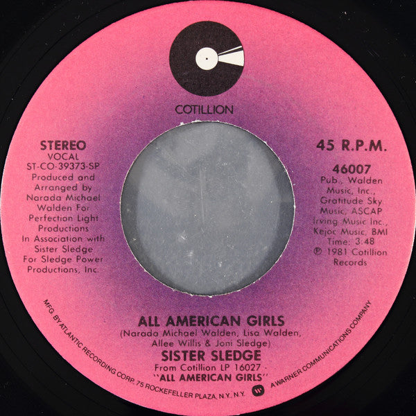 Sister Sledge : All American Girls (7", Single, SP )