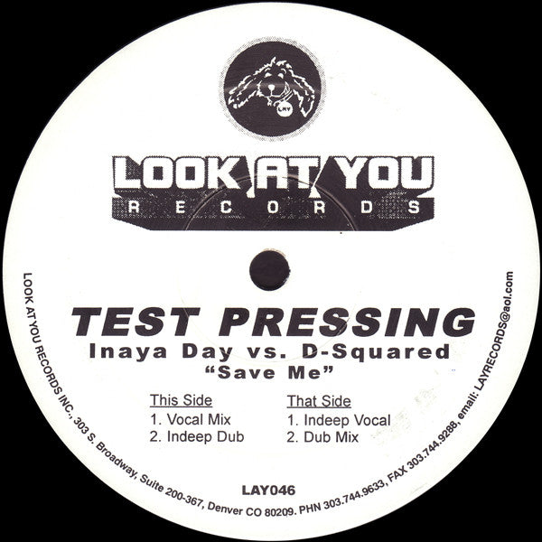 Inaya Day vs. D-Squared : Save Me (12", TP)