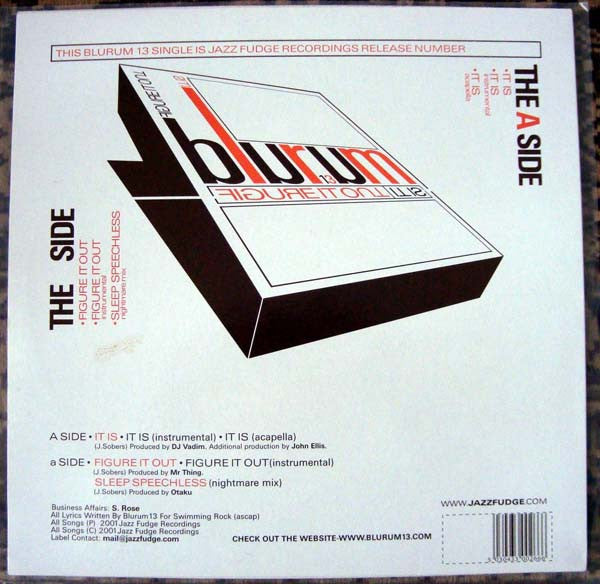 Blu Rum 13 : Figure It Out / It Is (12")