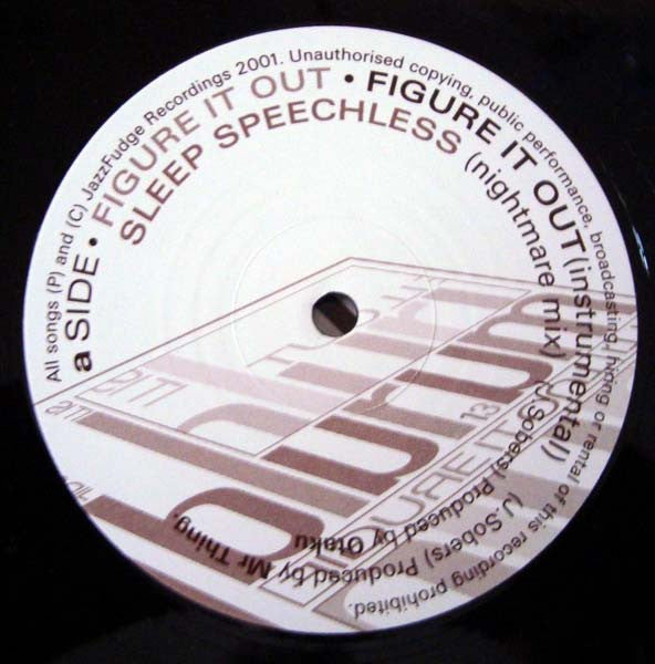 Blu Rum 13 : Figure It Out / It Is (12")