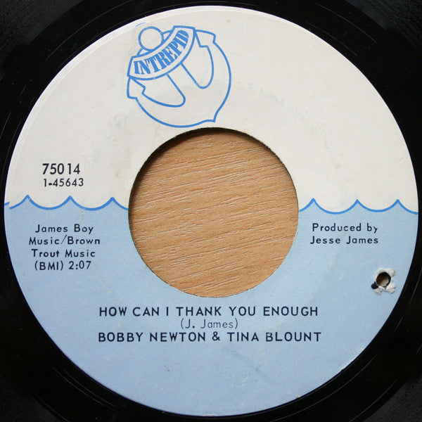 Bobby Newton & Tina Blount : Your Love Gets Sweeter Everyday (7", Single, Styrene)