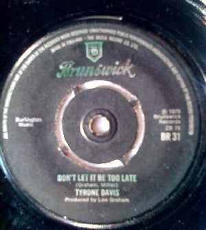 Tyrone Davis : Turning Point (7", Single)