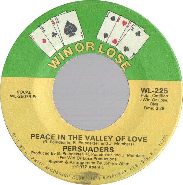 The Persuaders : What Is The Definition Of Love / Peace In The Valley Of Love (7")