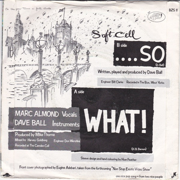 Soft Cell : What! (7", Single, RP, Blu)