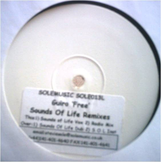 Guiro Feat. Angela Johnson : Free (12", Promo, W/Lbl)