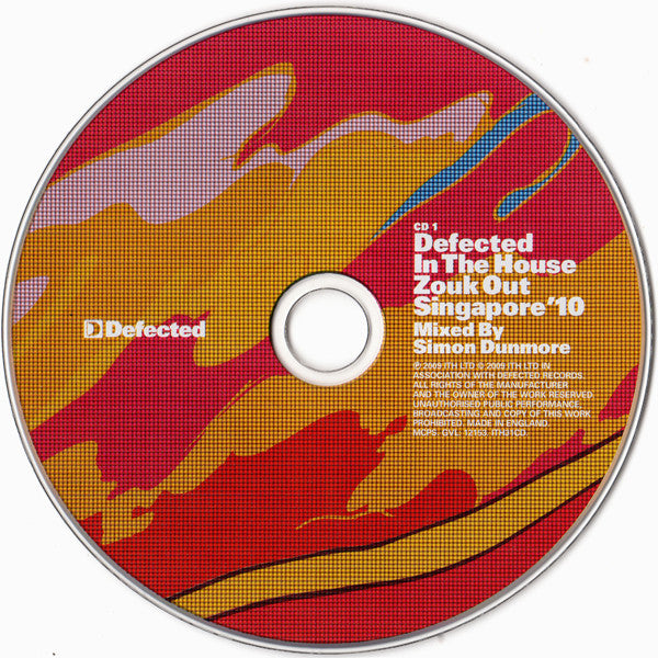 Various : Defected In The House - Zouk Out Singapore '10 (2xCD, Mixed)