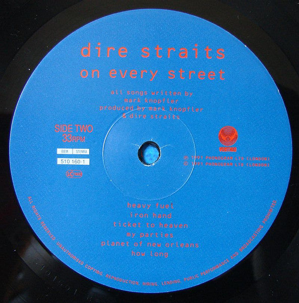 Dire Straits : On Every Street (LP, Album, EMI)