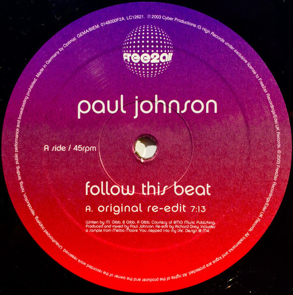 Paul Johnson : Follow This Beat (12")