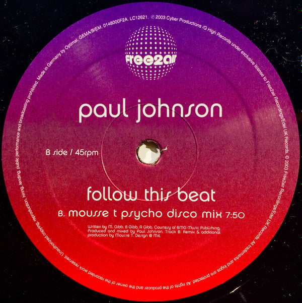 Paul Johnson : Follow This Beat (12")