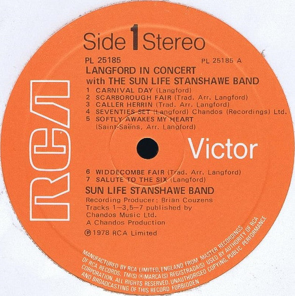 The Stanshawe Band : Langford In Concert With The Sun Life Stanshawe Band (LP, Album)