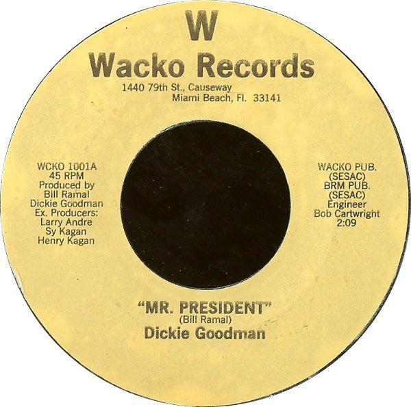 Dickie Goodman : Mr. President / Dancin' U.S.A. (7", Styrene, PRC)