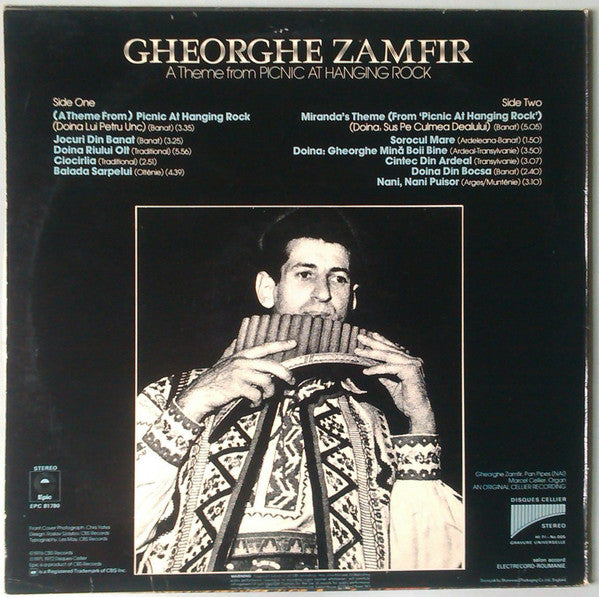 Gheorghe Zamfir : A Theme From Picnic At Hanging Rock (LP, Album)