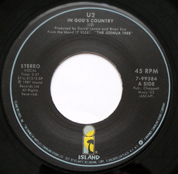 U2 : In God's Country (7", Single, Spe)