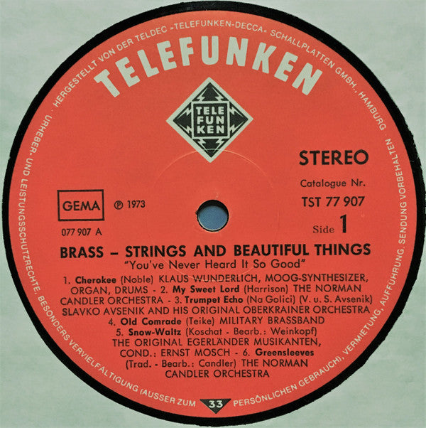Various : Brass-Strings And Beautiful Things (LP, Comp)