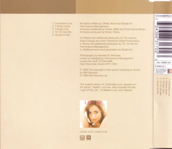 Louise : Undivided Love (The Mixes) (CD, Maxi)