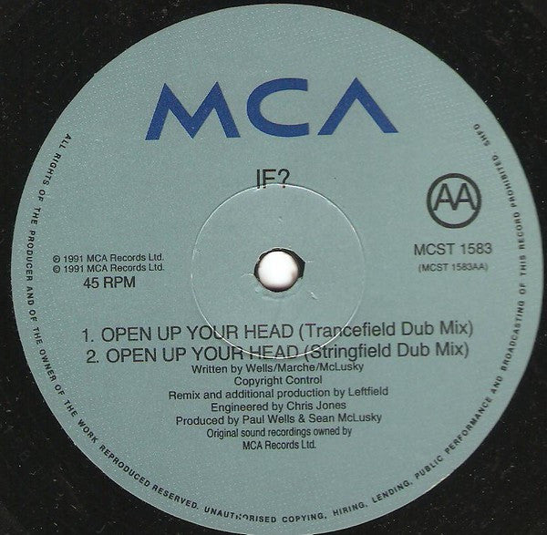 If? : Open Up Your Head (12")