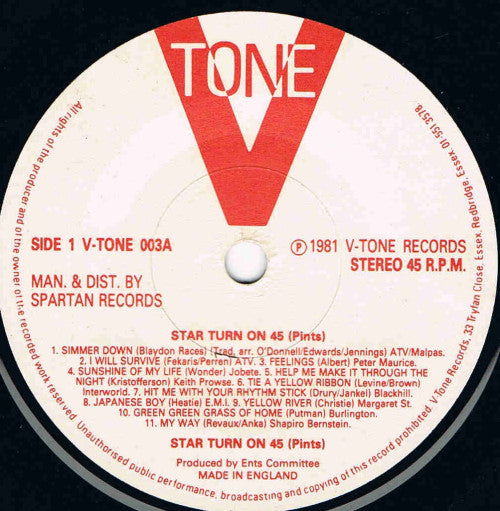 Star Turn on 45 Pints : Star Turn On 45 (Pints) (7", Single)