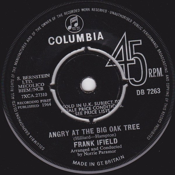 Frank Ifield : Angry At The Big Oak Tree (7", Single)