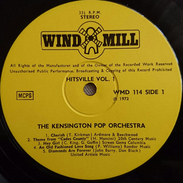 The Kensington Pop Orchestra : Hitsville Vol. 1 (LP, Album)