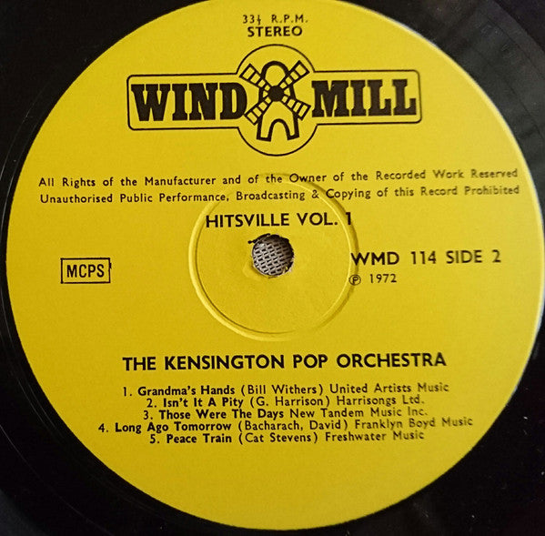 The Kensington Pop Orchestra : Hitsville Vol. 1 (LP, Album)