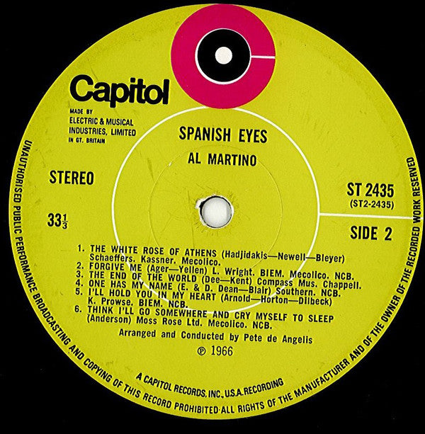 Al Martino : Spanish Eyes (LP, Album)