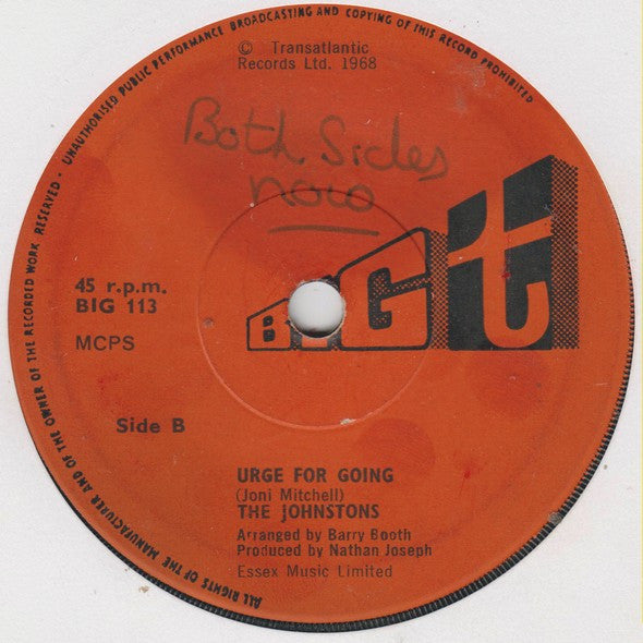 The Johnstons : Both Sides Now (7", Single)