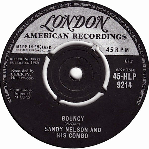 Sandy Nelson : I'm Walkin' / Bouncy (7", Single)