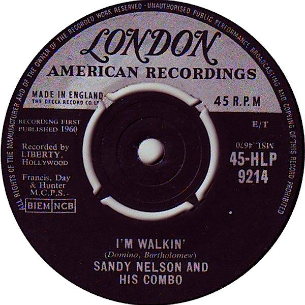 Sandy Nelson : I'm Walkin' / Bouncy (7", Single)