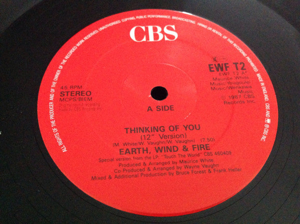 Earth, Wind & Fire : Thinking Of You (12", Maxi)