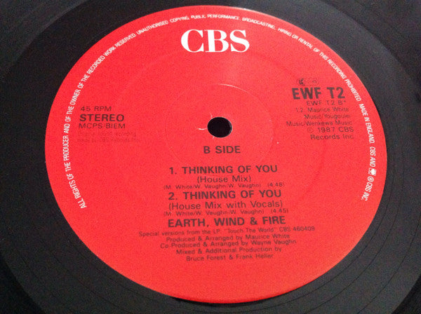 Earth, Wind & Fire : Thinking Of You (12", Maxi)