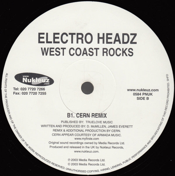 Electro Headz : West Coast Rocks (12")
