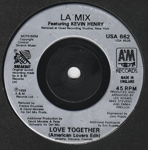 L.A. Mix Featuring Kevin Henry : Love Together (7", Single)