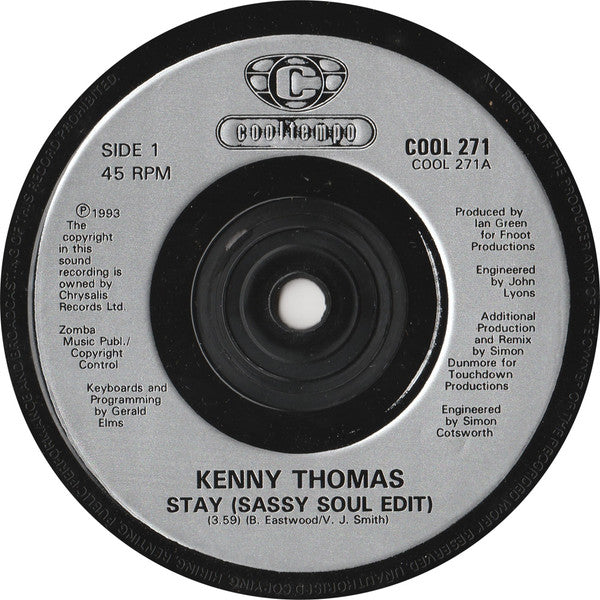 Kenny Thomas : Stay (7", Single, Sil)
