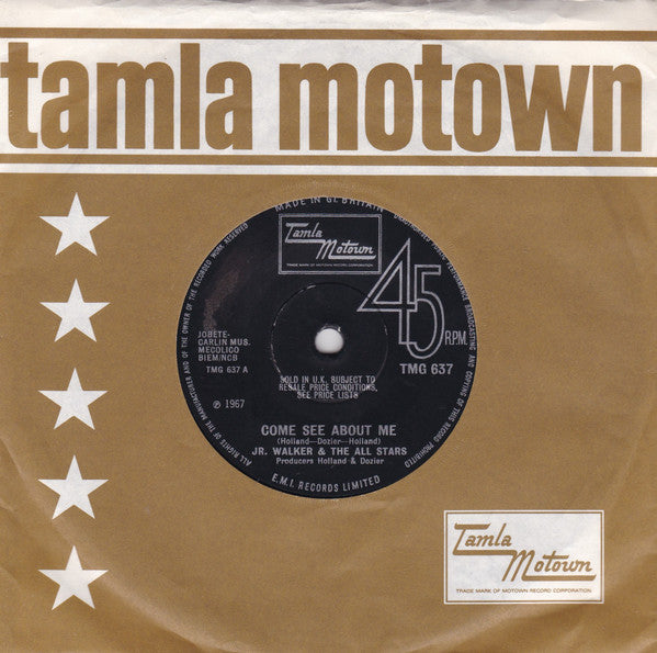 Junior Walker & The All Stars : Come See About Me  (7", 4-P)